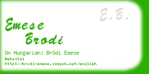 emese brodi business card