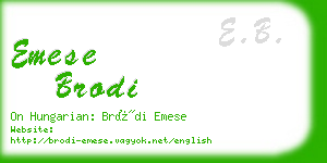 emese brodi business card